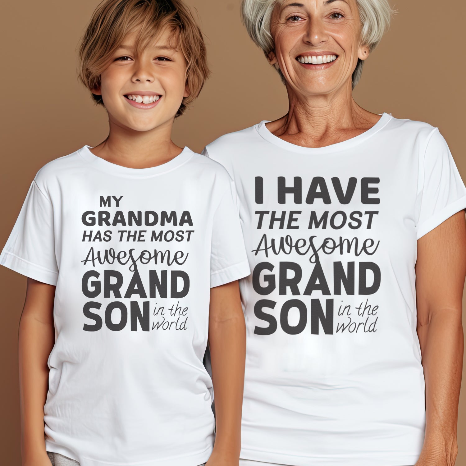 Most Awesome Grandson And Grandma - Matching Grandma Set - (Sold Separately)