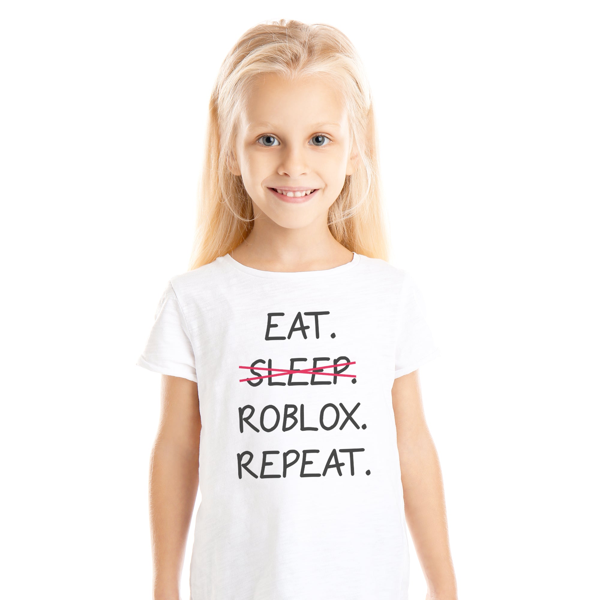Eat Roblox Repeat - Kids T-Shirt