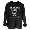 Elf Family Names Christmas Sweater - Christmas Jumper Sweatshirt - Black - All Sizes