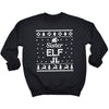 Elf Family Names Christmas Sweater - Christmas Jumper Sweatshirt - Black - All Sizes