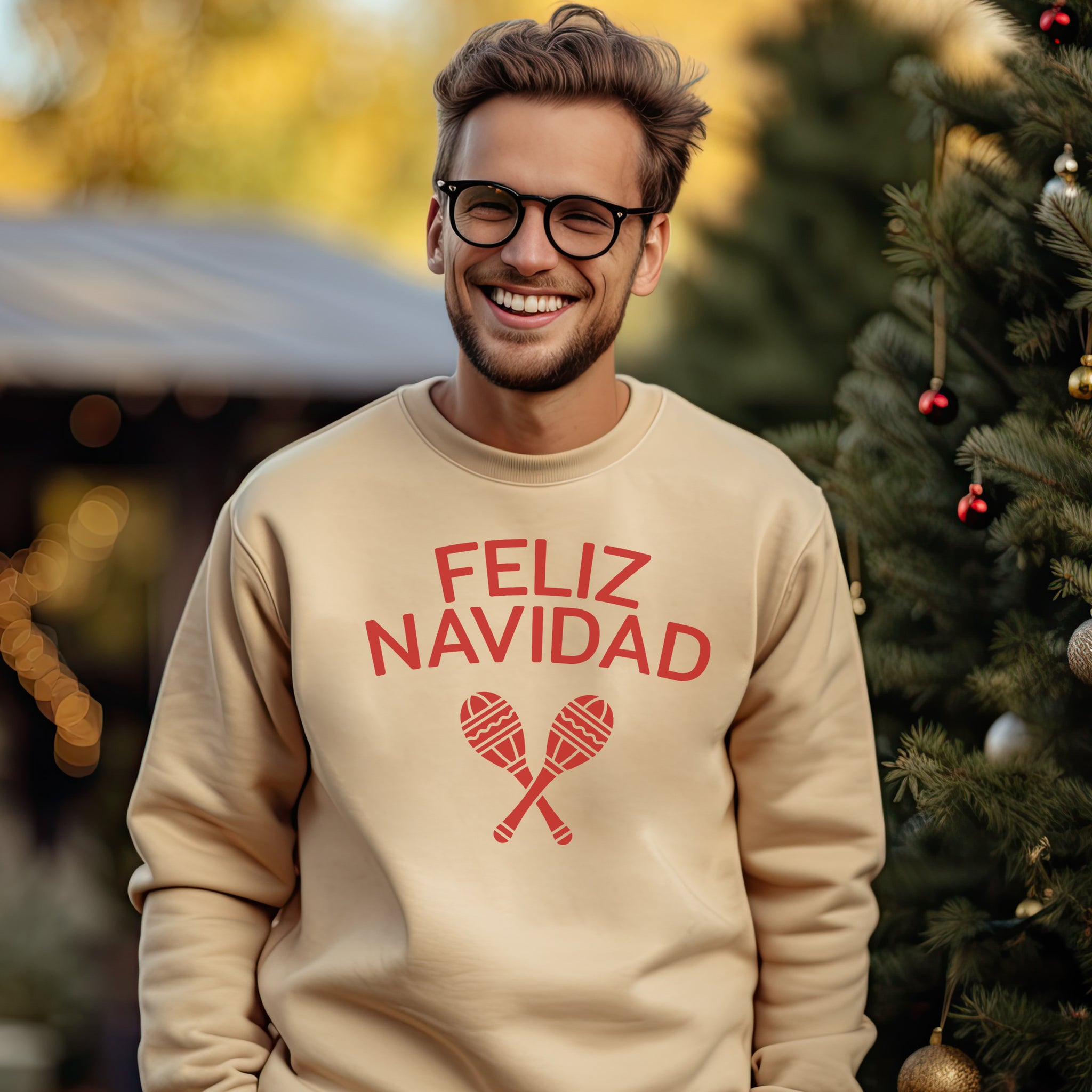 Feliz Navidad Christmas Sweater - Christmas Jumper Sweatshirt - All Sizes