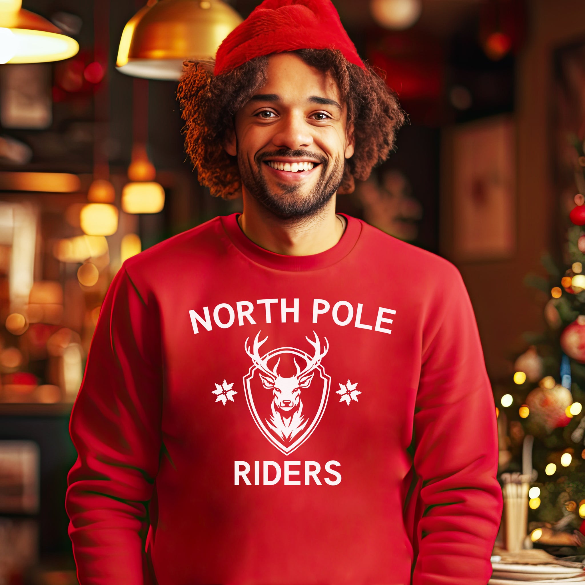 North Pole Riders Christmas Sweater - Christmas Jumper Sweatshirt - All Sizes