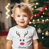 PERSONALISED Reindeer Face & Name - Baby & Kids - All Styles & Sizes