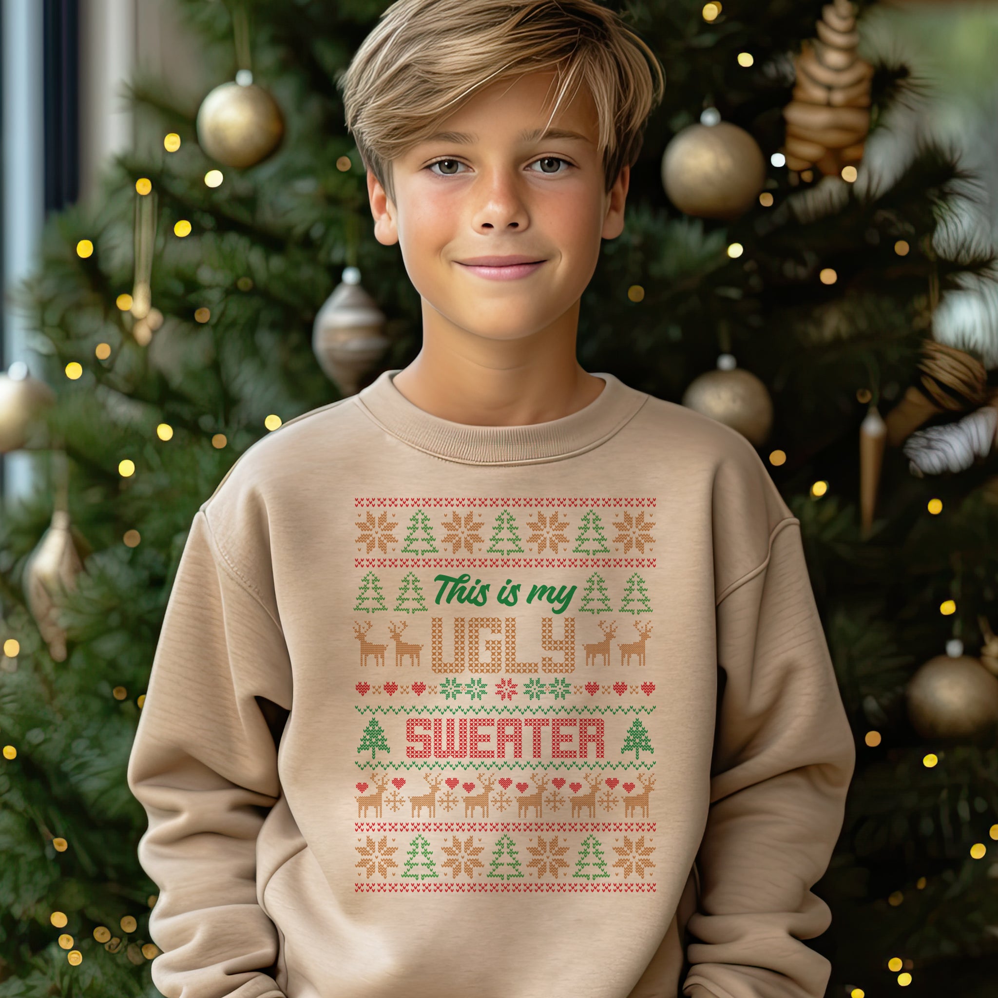 This Is My Ugly Sweater Christmas Sweater - Christmas Jumper Sweatshirt - All Sizes