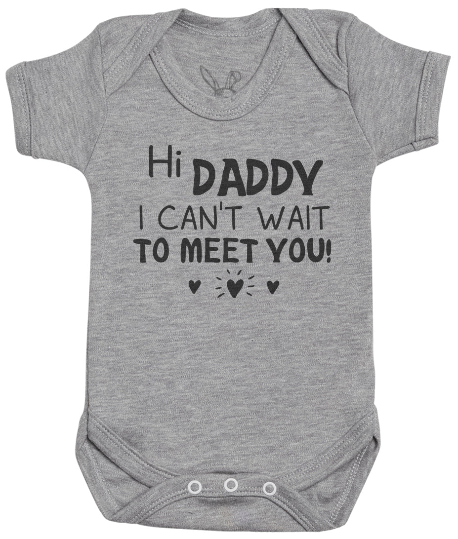 Pick A Family Name - Hi Mummy, Auntie, Grandad and more I Can't Wait To Meet You - Baby Bodysuit