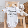 Pick A Family Name - Hi Mummy, Auntie, Grandad and more I Can't Wait To Meet You - Baby Bodysuit