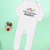 Pick A Family Name - Happy Birthday wtih Balloons Mummy, Auntie, Grandad and more - Baby Romper