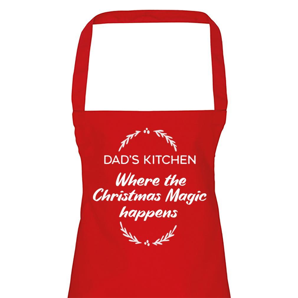 Dad's Kitchen Where The Christmas Magic Happens - Mens Apron
