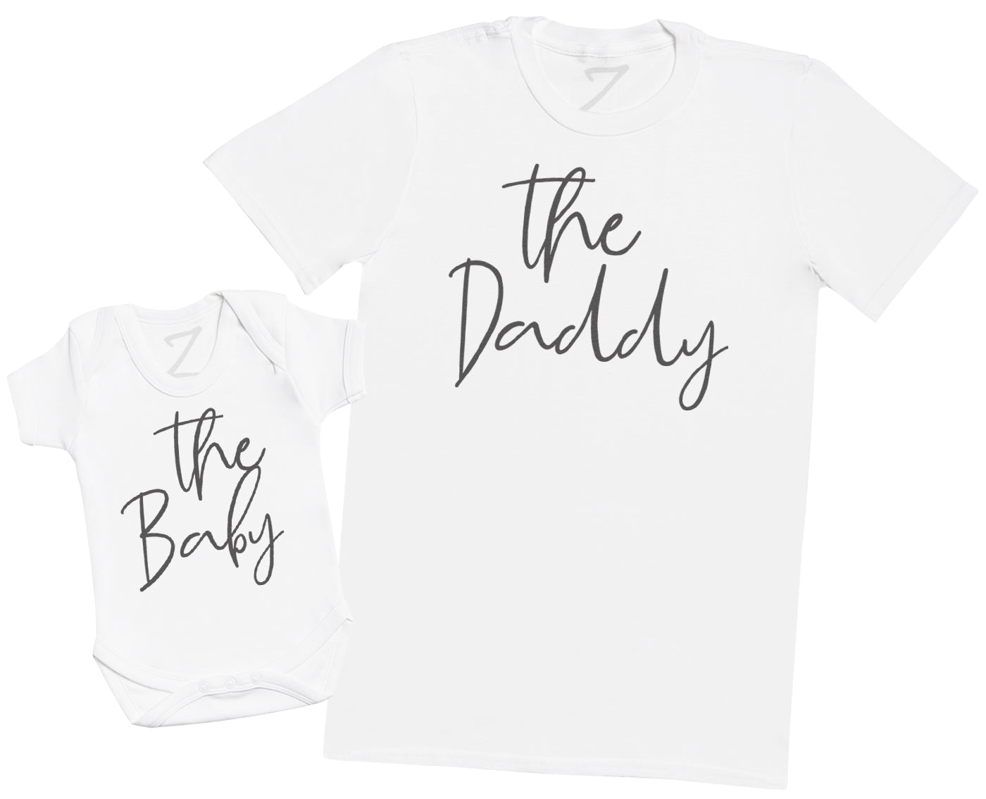 The Daddy The Baby - Baby Bodysuit & Mens T-Shirt - (Sold Separately)