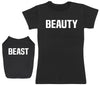 Beauty & Beast - Dog T-Shirt And Mens/Womens T-Shirt Set - (Sold Separately)