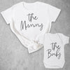 The Mummy The Baby - Baby T-Shirt & Bodysuit / Mum T-Shirt Matching Set - (Sold Separately)