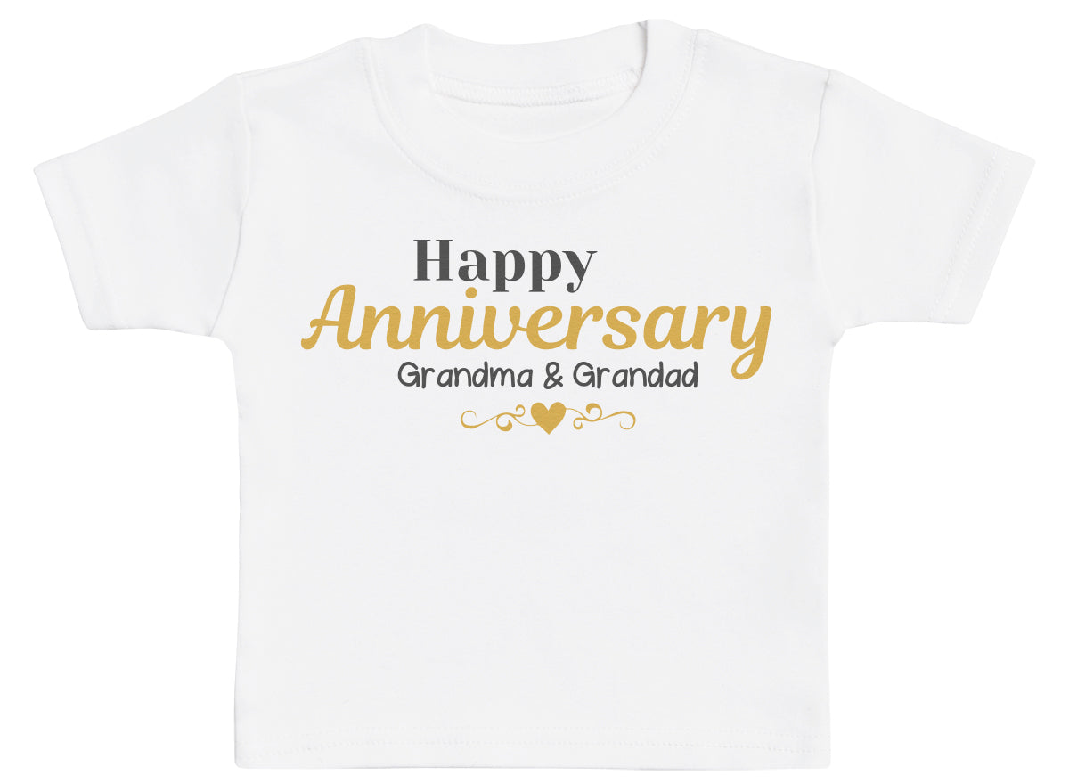 Happy Anniversary Grandma and Grandad - Baby T-Shirt