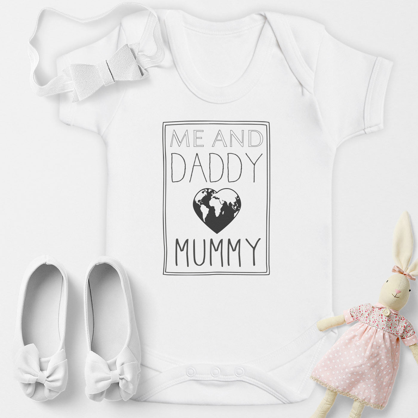 Me And Daddy Love Mummy - Baby Bodysuit