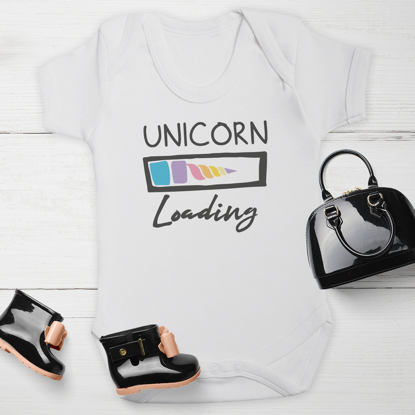 Unicorn Loading - Baby Bodysuit