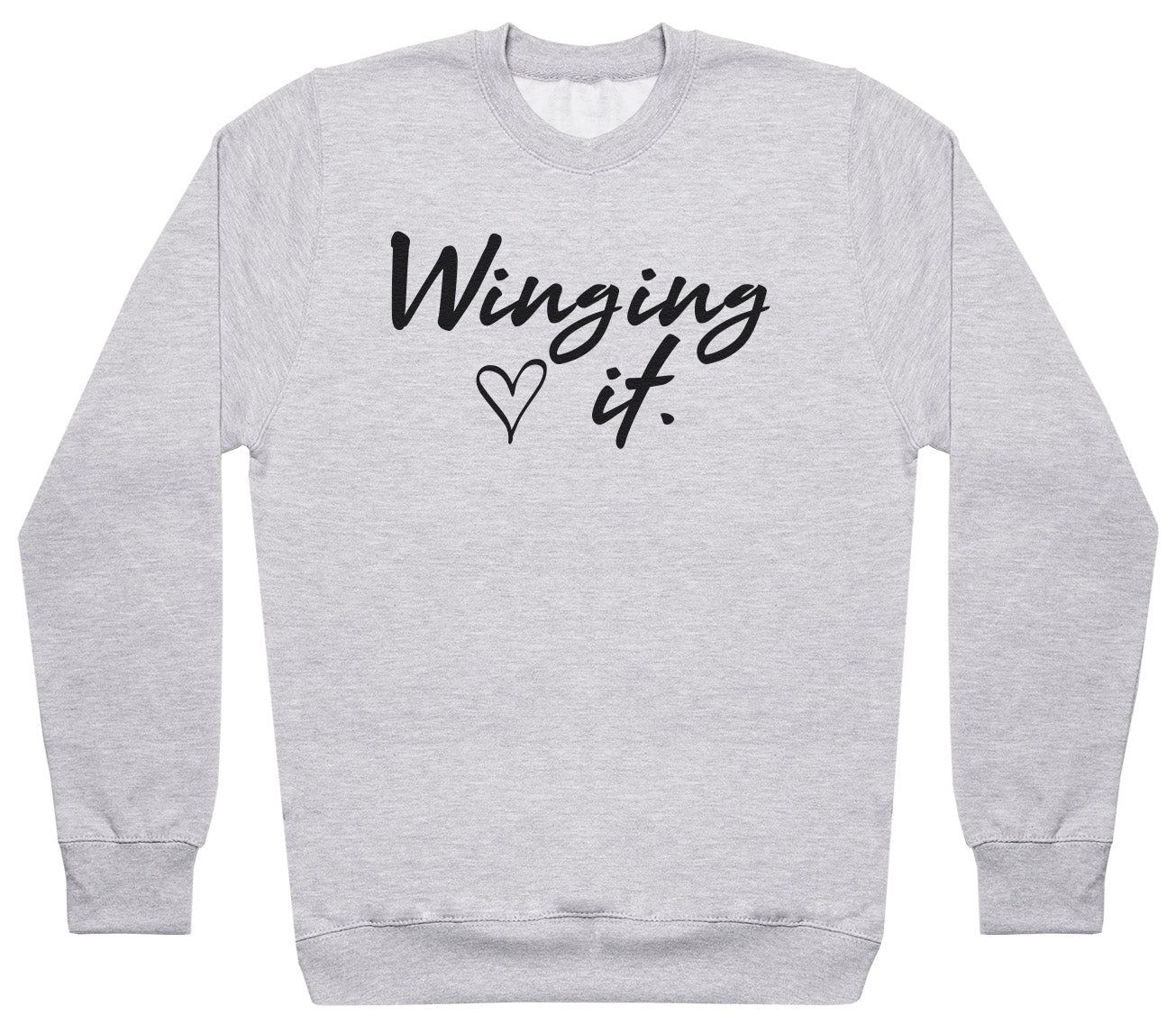 Winging It with Heart - Womens Sweater - Mum Sweater