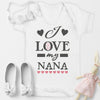 Pick A Family Name - I Heart My Pink Heart Mummy, Auntie, Grandad and more Bold - Baby Bodysuit