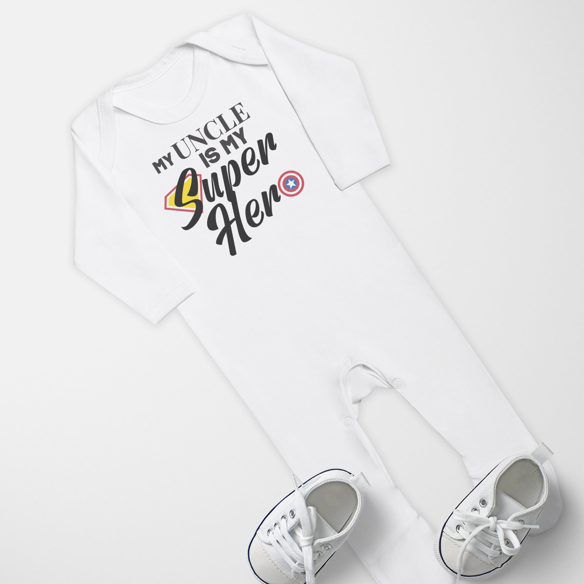 Pick A Family Name - Is My Hero Mummy, Auntie, Grandad Is My Superhero and more - Baby Romper