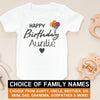 Pick A Family Name - Happy Birthday Mummy, Auntie, Grandad and more - Baby Bodysuit