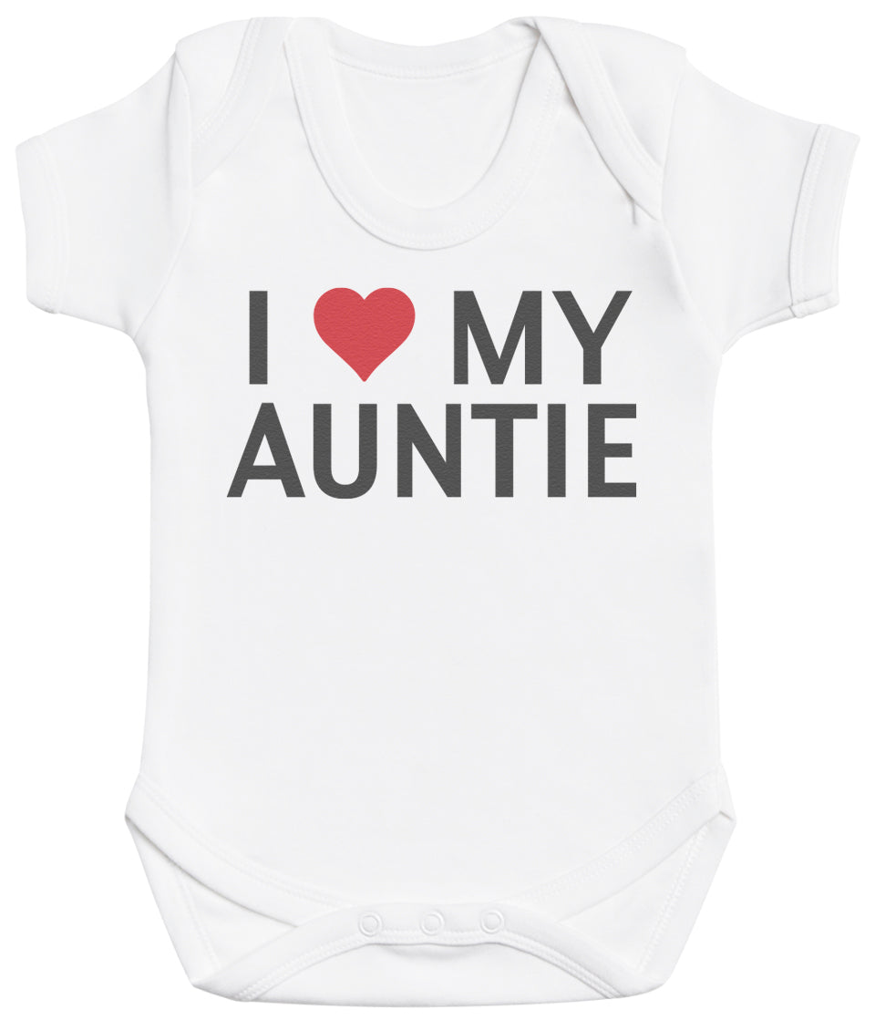 Pick A Family Name - I Heart My Mummy, Auntie, Grandad and more Bold - Baby Bodysuit