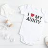 Pick A Family Name - I Heart My Mummy, Auntie, Grandad and more Bold - Baby Bodysuit
