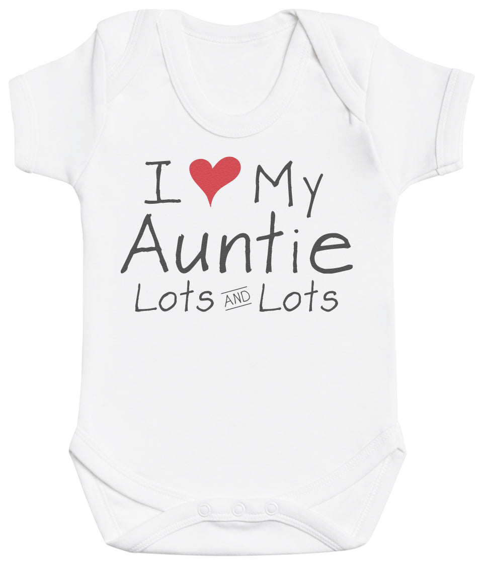 Pick A Family Name - I Love Mummy, Auntie, Grandad and more Lots - Baby Bodysuit
