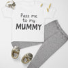Pick A Family Name - Pass Me To My Mummy, Auntie, Grandad and more - Baby Outfit Set