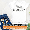 Pick A Family Name - Pass Me To My Mummy, Auntie, Grandad and more - Baby Bodysuit
