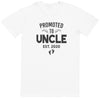 PERSONALISED Date & Promoted To Uncle - Black - Mens T-Shirt - Uncle T-Shirt