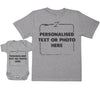 Personalised Father's T-Shirt & Baby Bodysuit Gift Set - (Sold Separately)