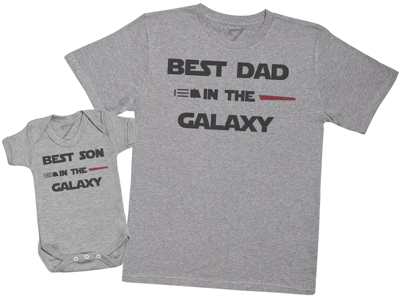 Best Dad And Son In The Galaxy - Mens T Shirt & Baby Bodysuit - (Sold Separately)