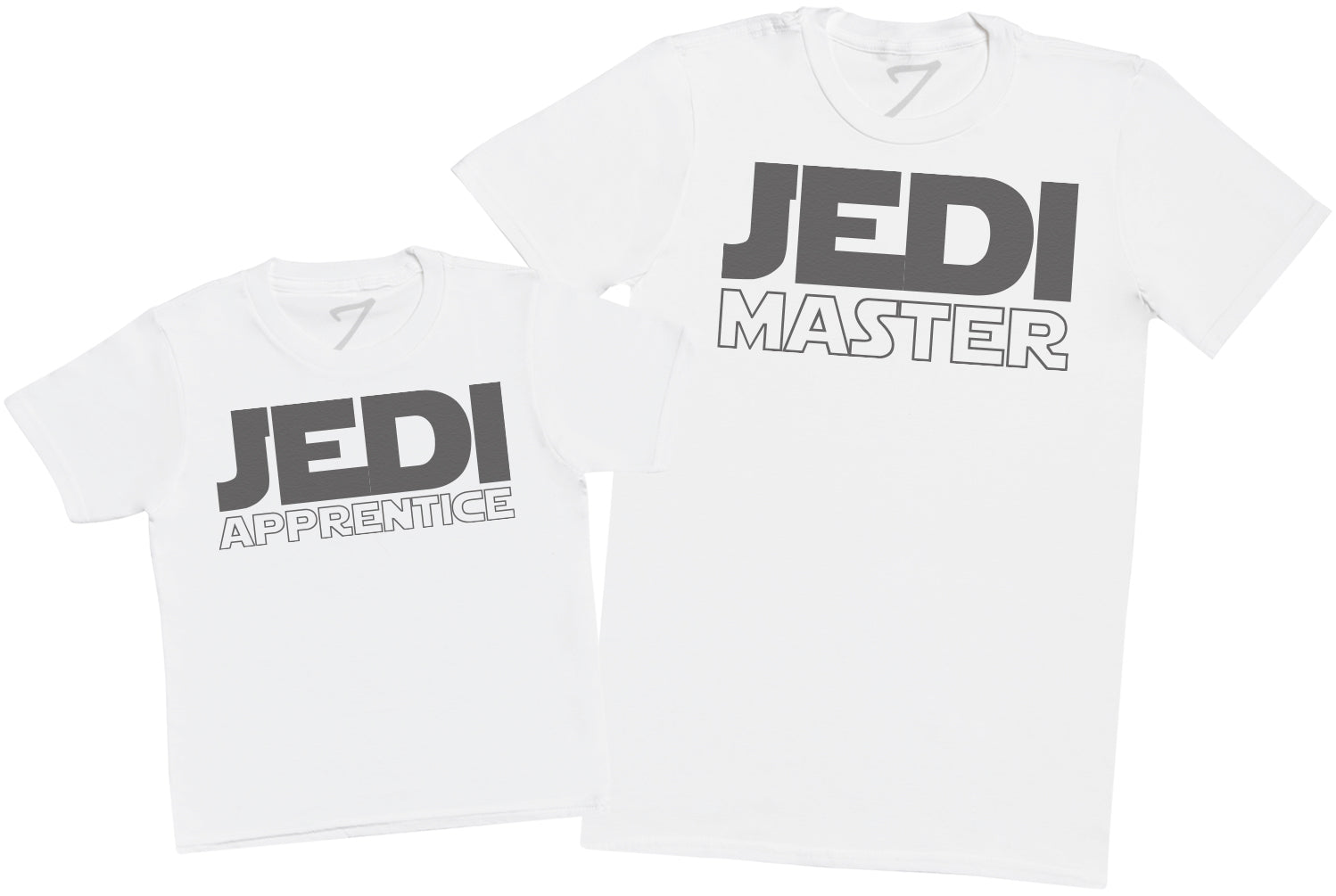 Jedi Master & Jedi Apprentice - Dad / Mum T-Shirt & Kid's T-Shirt - (Sold Separately)