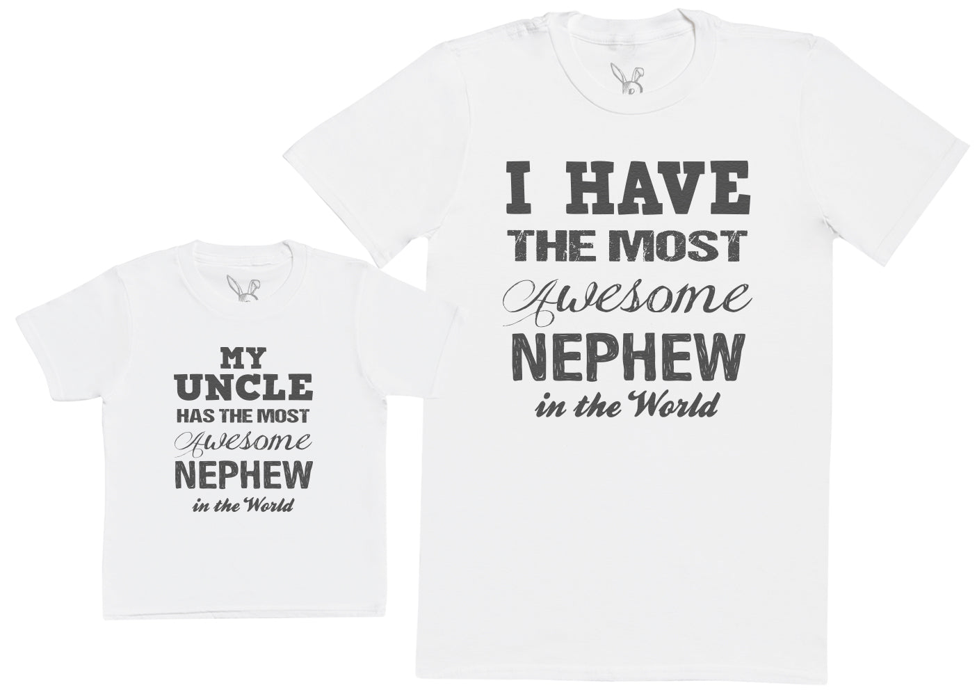 My Uncle Has The Most Amazing Nephew - Matching Set - Baby / Kids T-Shirt & Dad T-Shirt - (ESS)