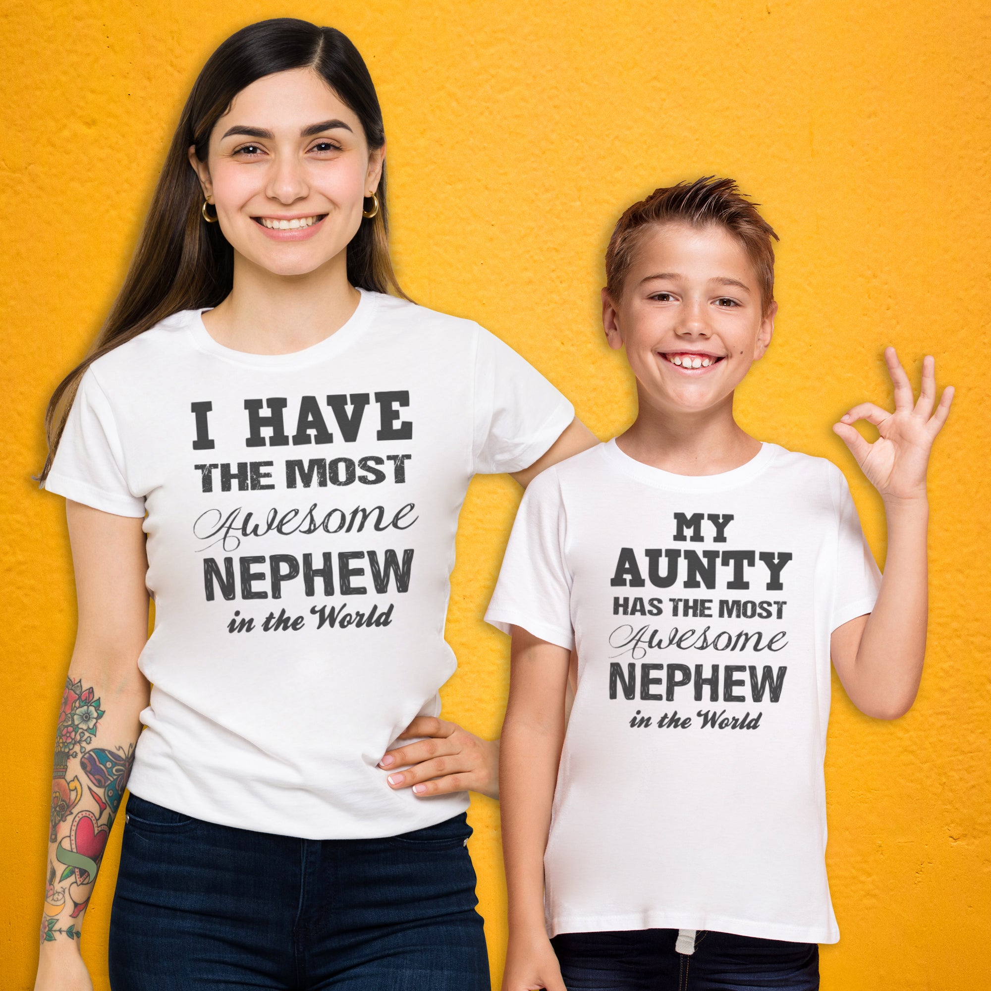 Awesome Nephew - Aunty T - Shirt & Kids T - Shirt