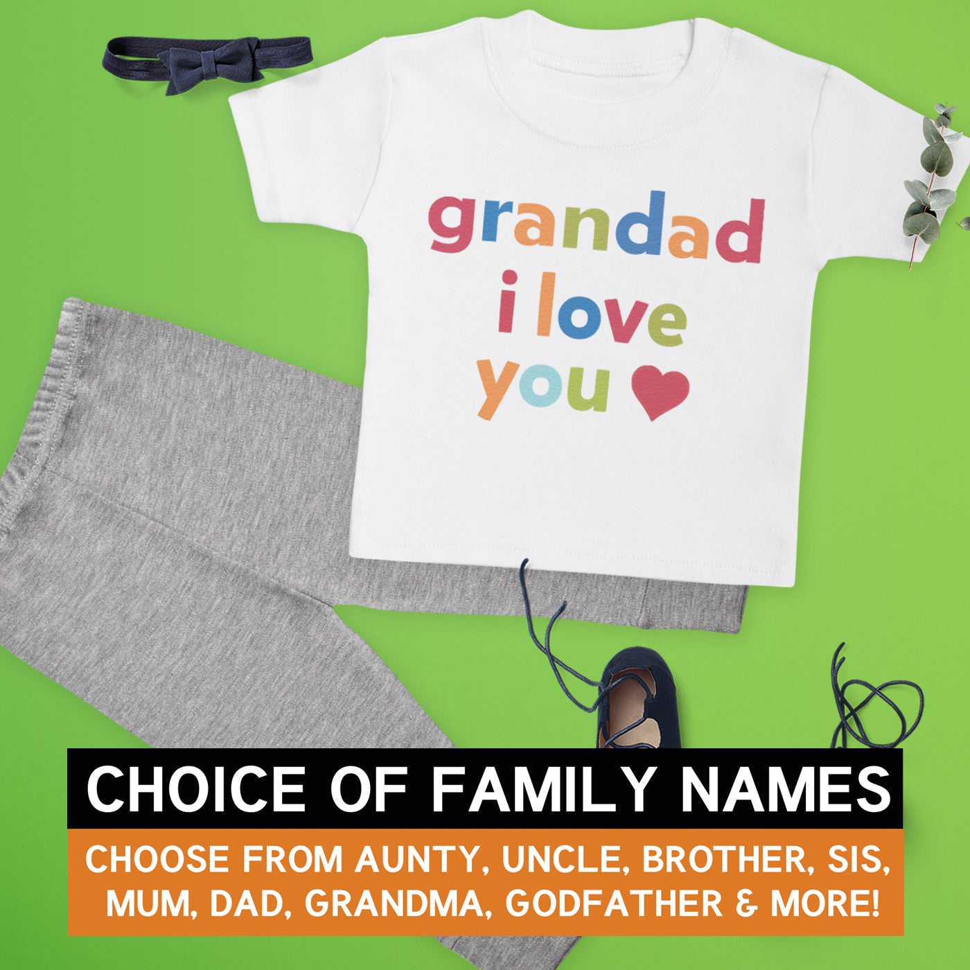 Pick A Family Name - Mummy, Auntie, Grandad and more I Love You - Baby Outfit Set