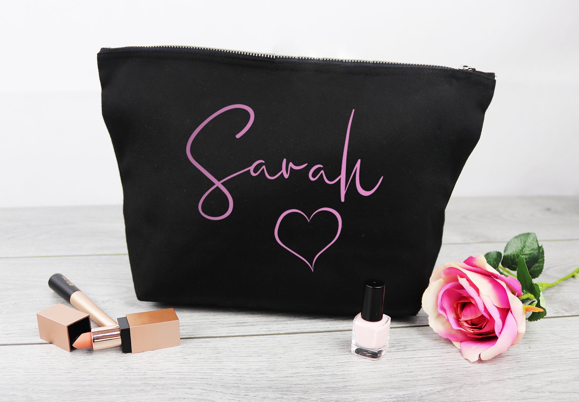 PERSONALISED Your Name - Canvas Accessory Make Up Bag