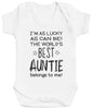 Pick A Family Name - The Worlds Best Mummy, Auntie, Grandad and more Belongs To Me - Baby Bodysuit
