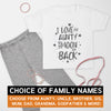 Pick A Family Name - Mummy, Auntie, Grandad and more Moon & Back - Baby Outfit Set