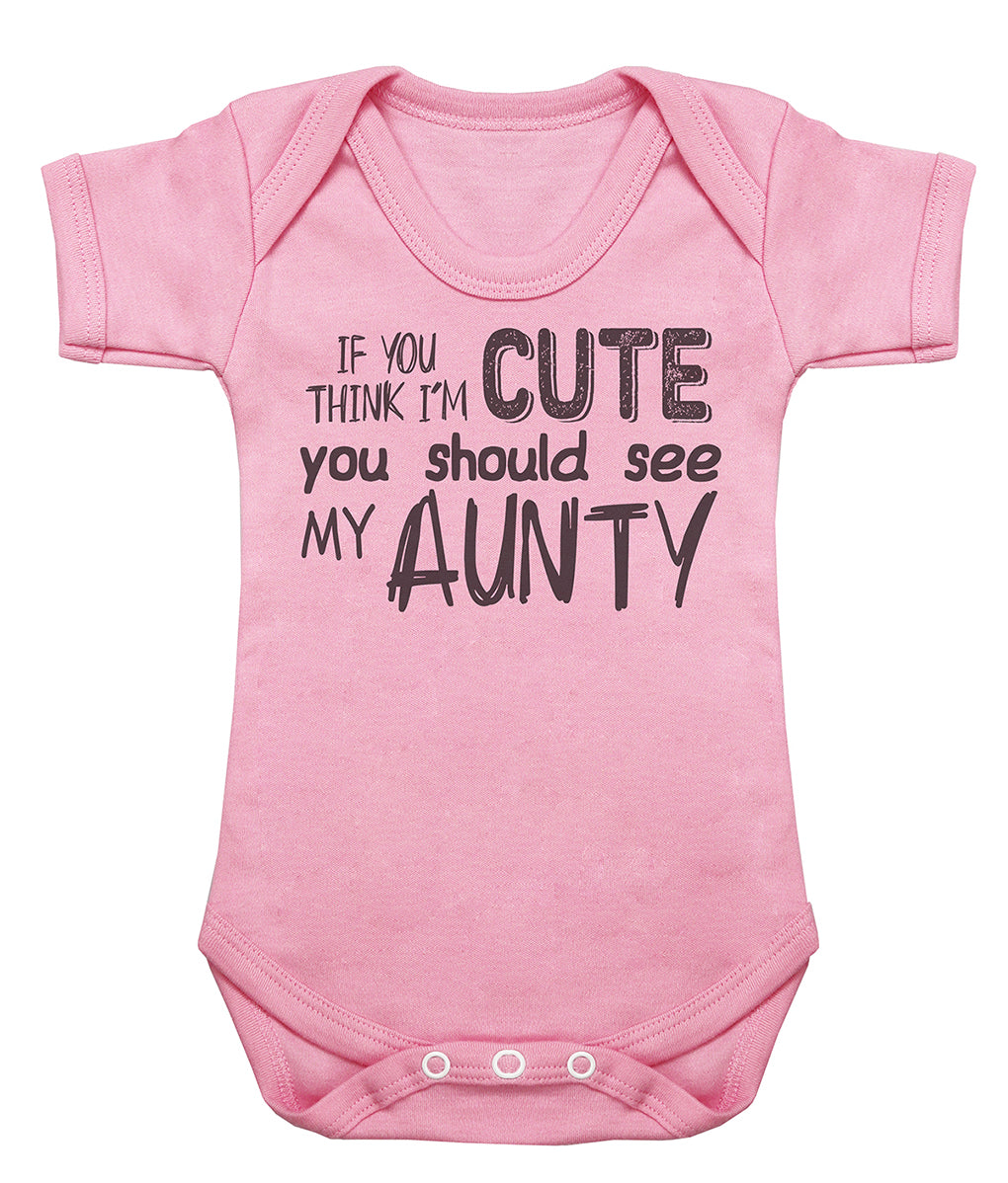 Pick A Family Name - If Think Cute Mummy, Auntie, Grandad and more - Baby Bodysuit