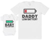 Baby Full Battery - Baby Gift Set with Baby Bodysuit & Father's T-Shirt - (Sold Separately)