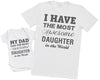 Most Awesome Daughter - Mens T Shirt & Baby Bodysuit - (Sold Separately)