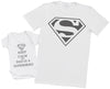 Keep Calm Dad Is A Super Hero - Mens T Shirt & Baby Bodysuit - (Sold Separately)