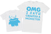 OMG I've Created A Blue Monster! - Dad / Mum T-Shirt & Kids T-Shirt - (Sold Separately)