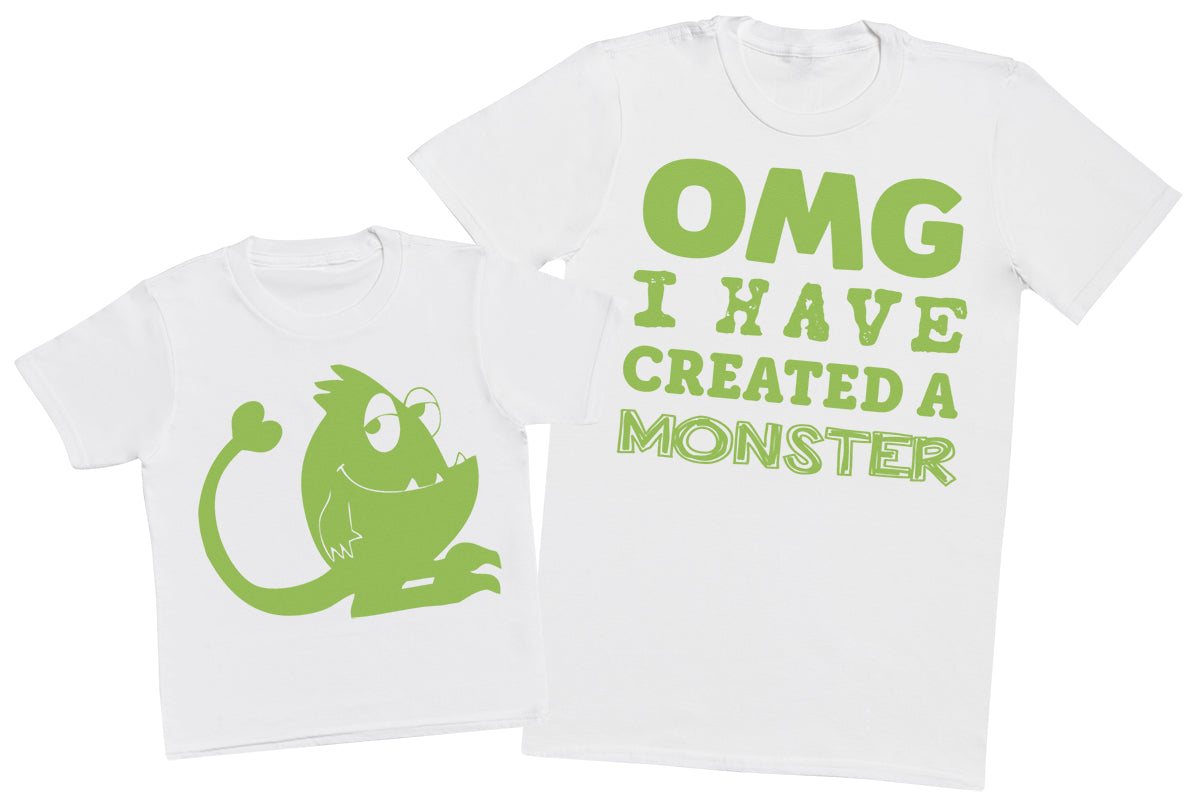 OMG I've Created a Green Monster! - Dad / Mum T-Shirt & Kids T-Shirt - (Sold Separately)