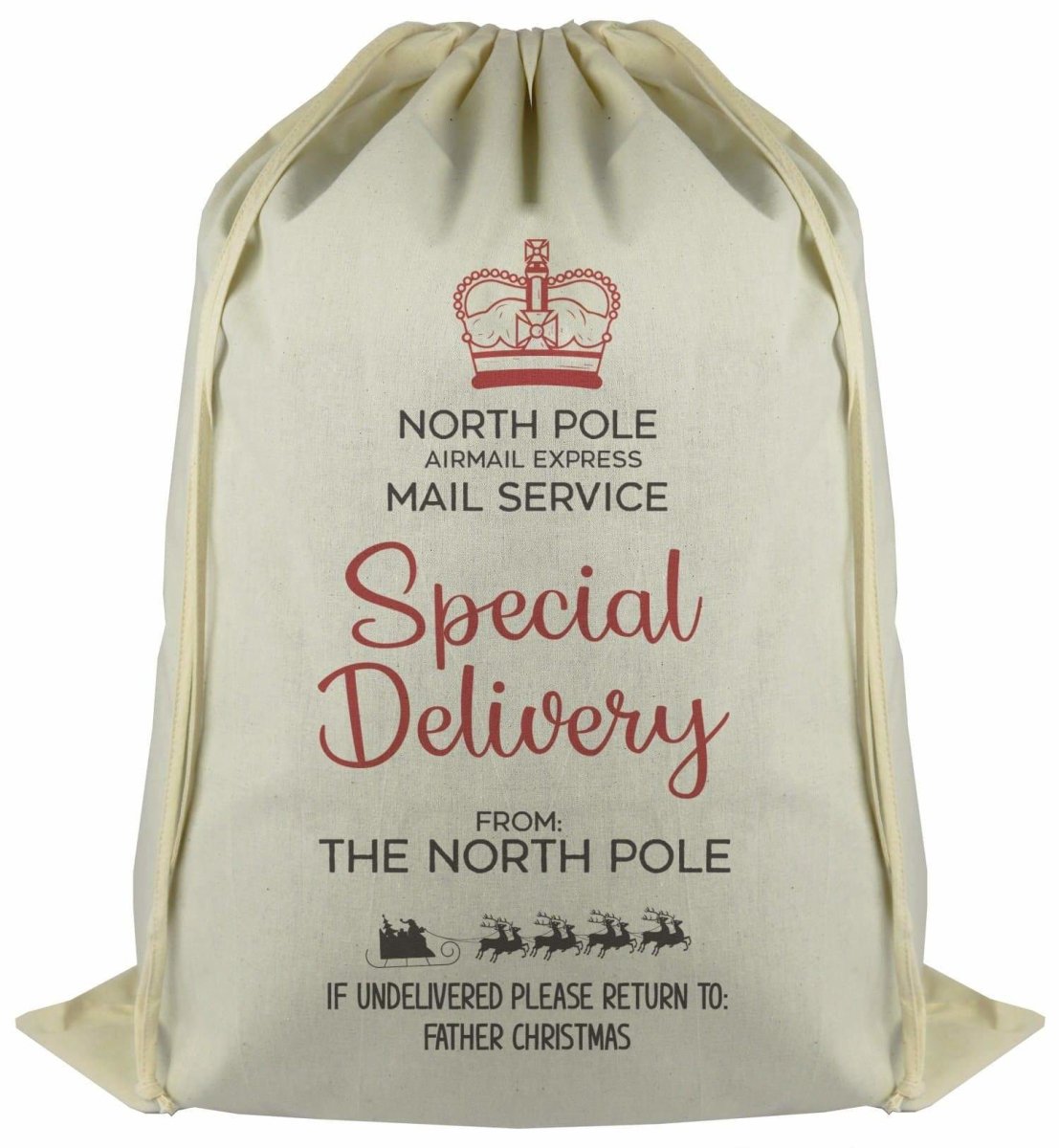 Speical Delivery From The North Pole - Christmas Santa Sack